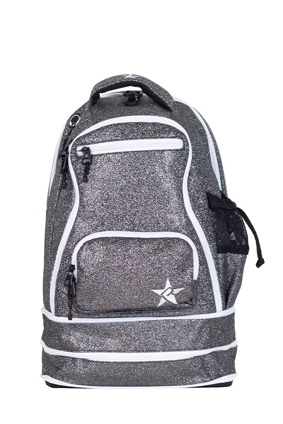 Gunmetal Rebel Baby Dream Bag with White Zipper