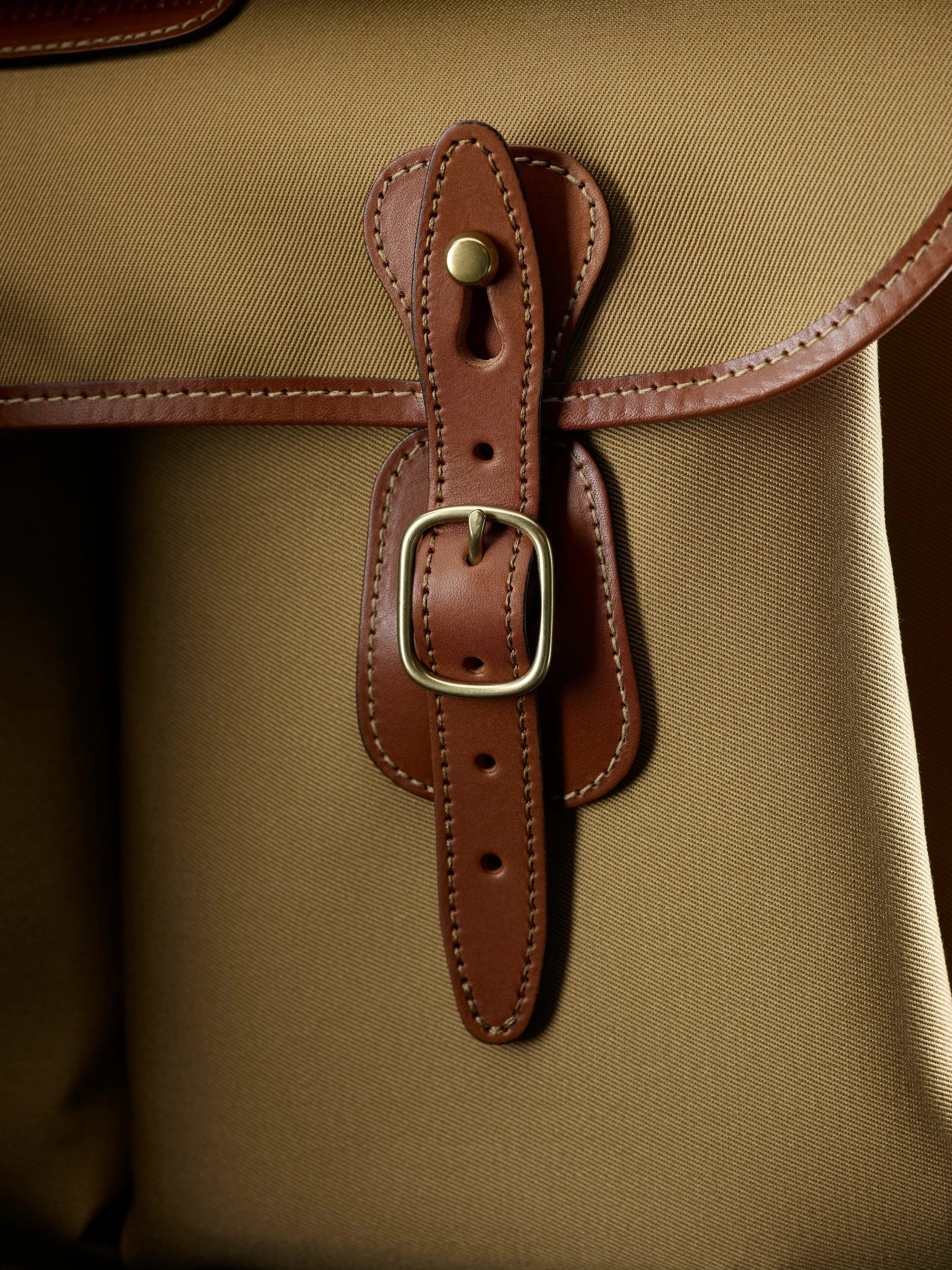 Hadley Large Camera Bag - Khaki Canvas / Tan Leather