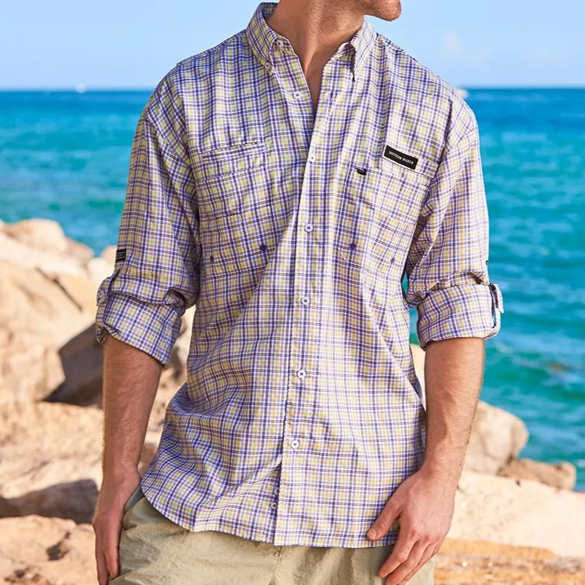 Harbor Cay Fishing Shirt - Abaco Grid