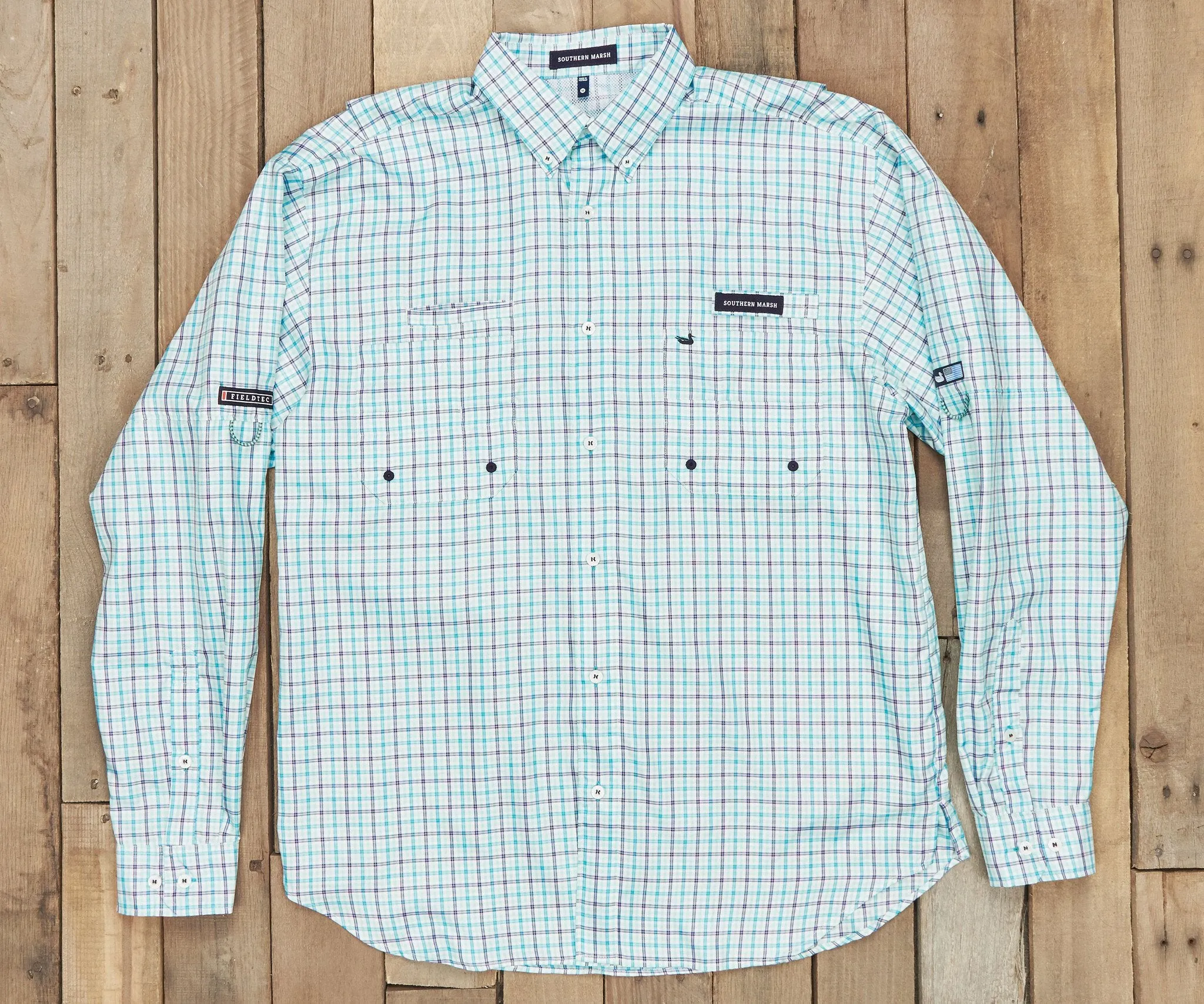 Harbor Cay Fishing Shirt - Abaco Grid