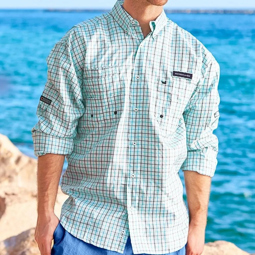 Harbor Cay Fishing Shirt - Abaco Grid