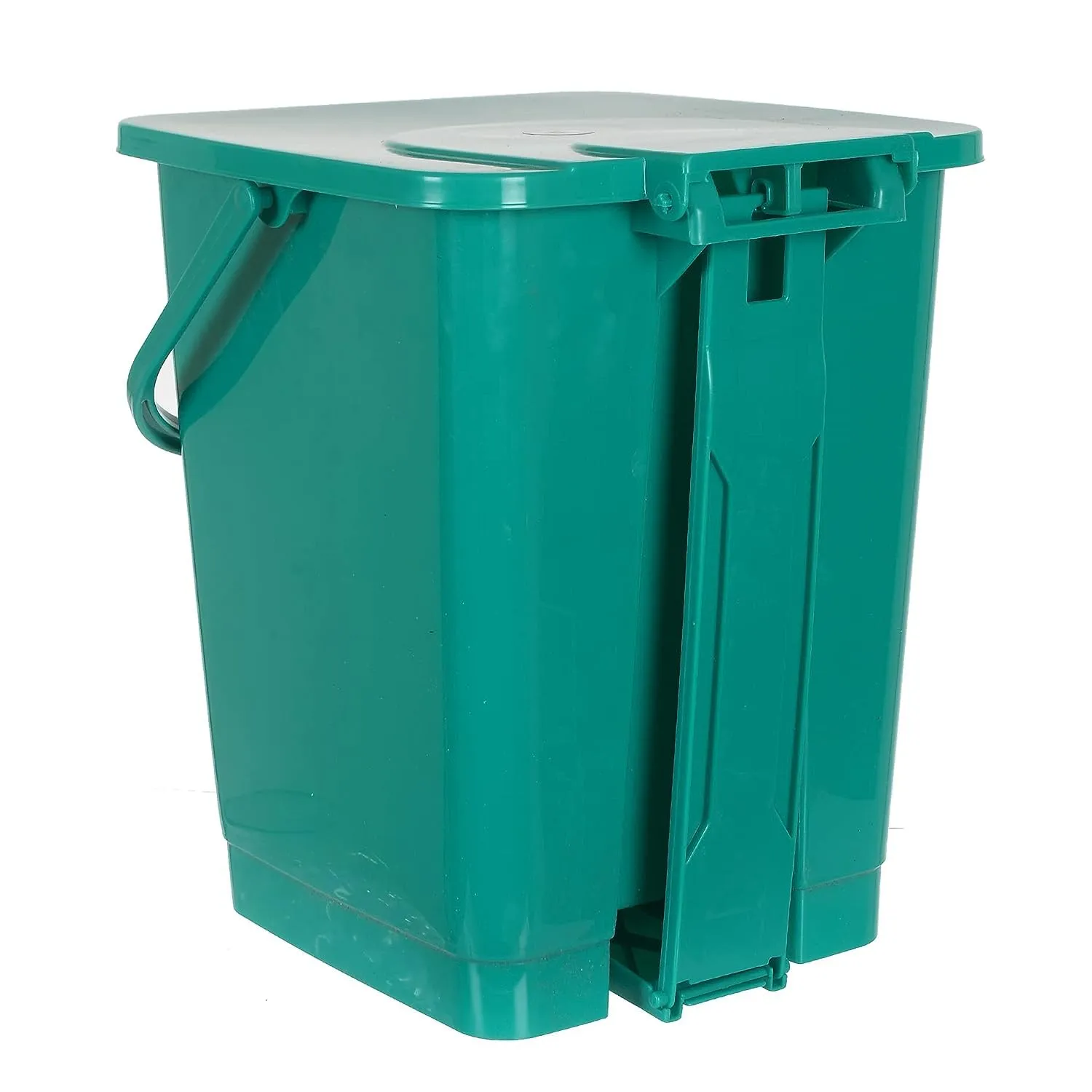 Heart Home Plastic Swing-Top Lid Dustbin For Home/Kitchen/Office, 12 Ltr (Green) (HS39HEARTH023044)