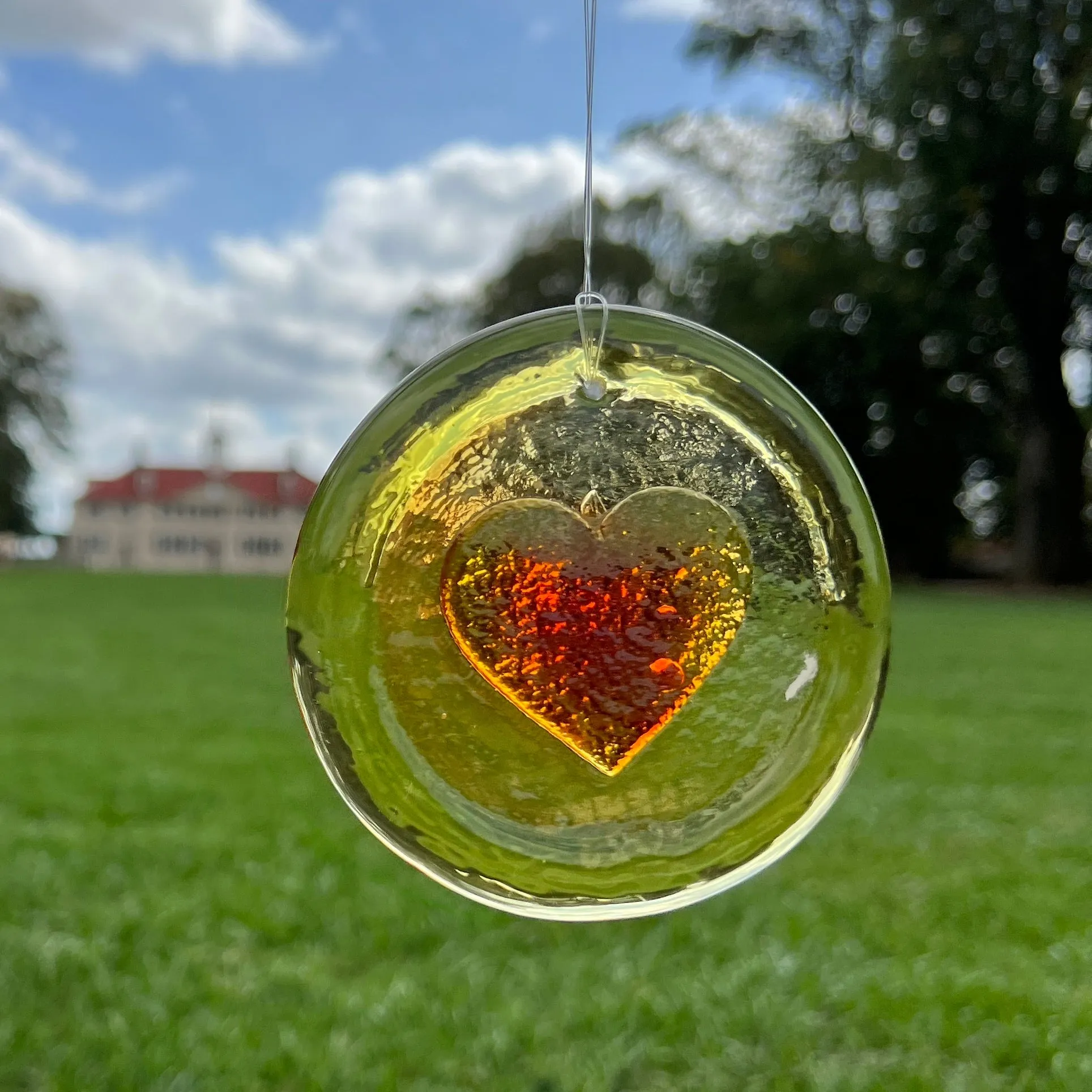 Heart Suncatcher - Blenko Glass Suncatcher