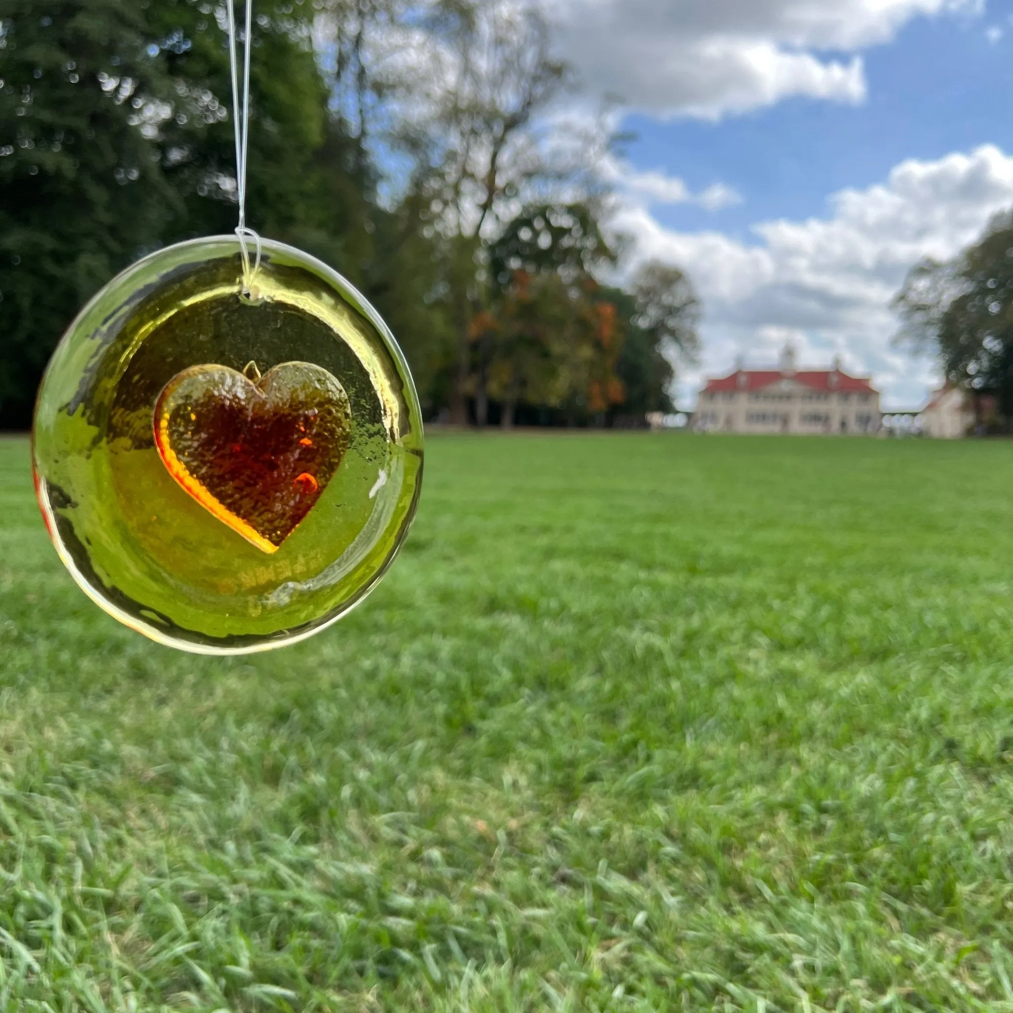 Heart Suncatcher - Blenko Glass Suncatcher