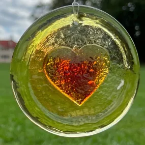 Heart Suncatcher - Blenko Glass Suncatcher