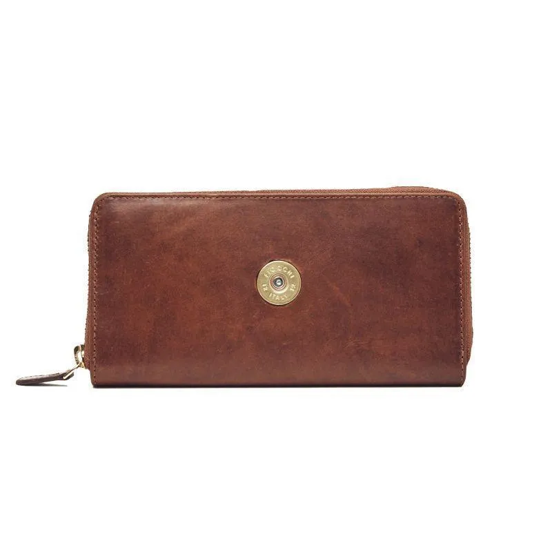 Hicks & Hides Cartridge Ladies Zip Purse - Cognac