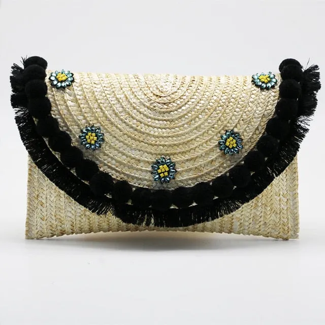 High Quality Straw Clutch Envelope Bag