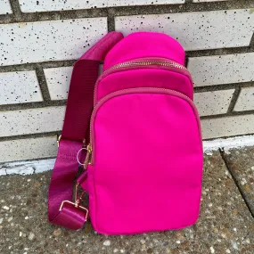 HOT PINK CROSSBODY BELT BAG