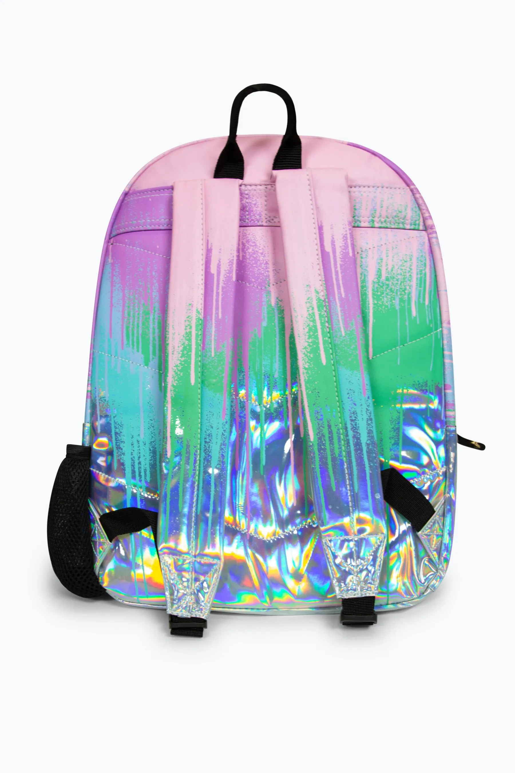 Hype Iconic Pink/Teal Holo Drips Girls Backpack