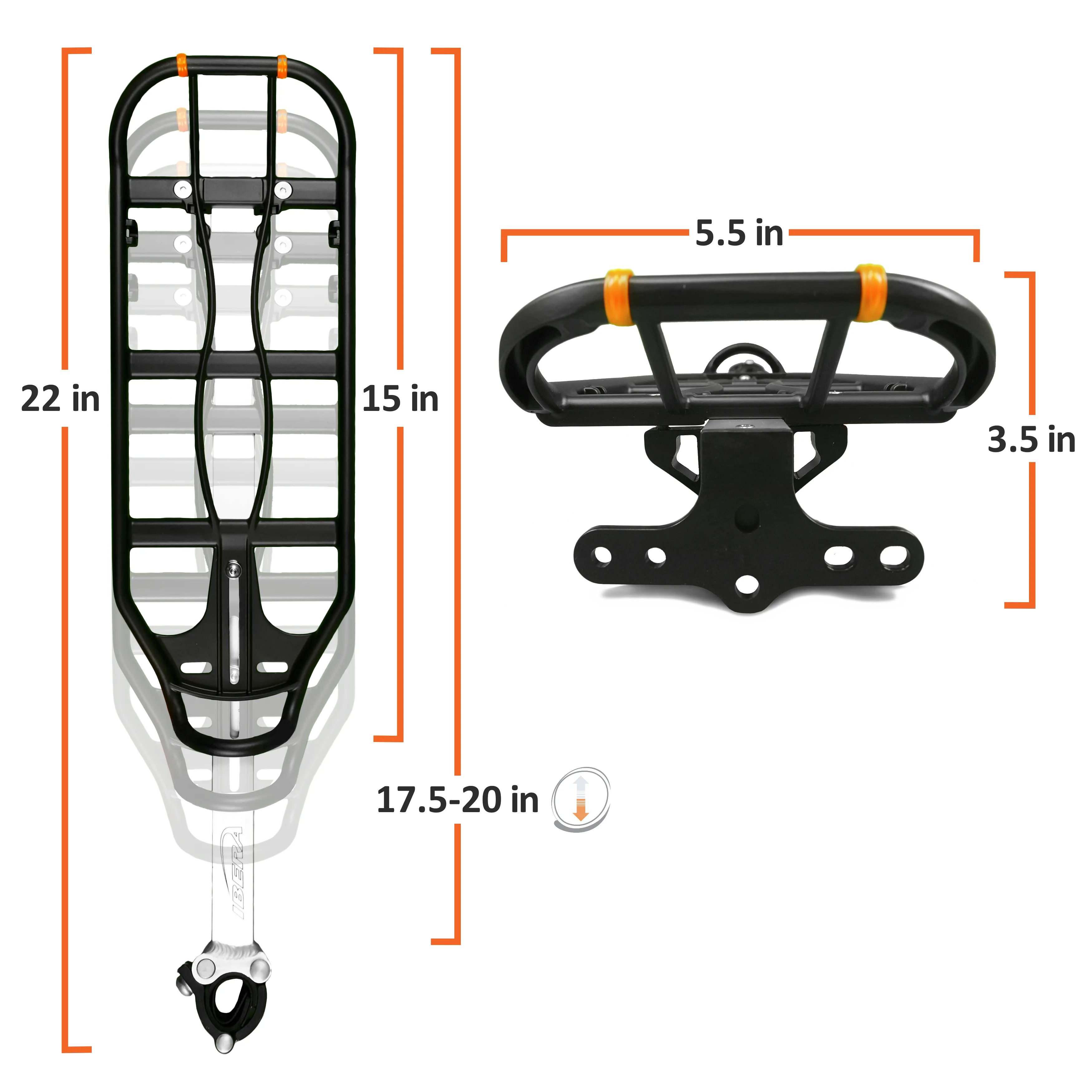 IBERA Bike Seatpost-Mounted Commuter Carrier | IB-RA11