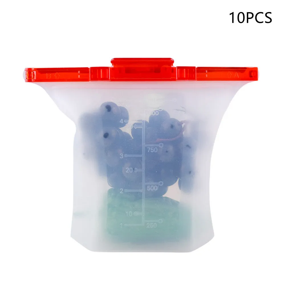 Kitchen Refrigerator Silicone Food Storage Bag