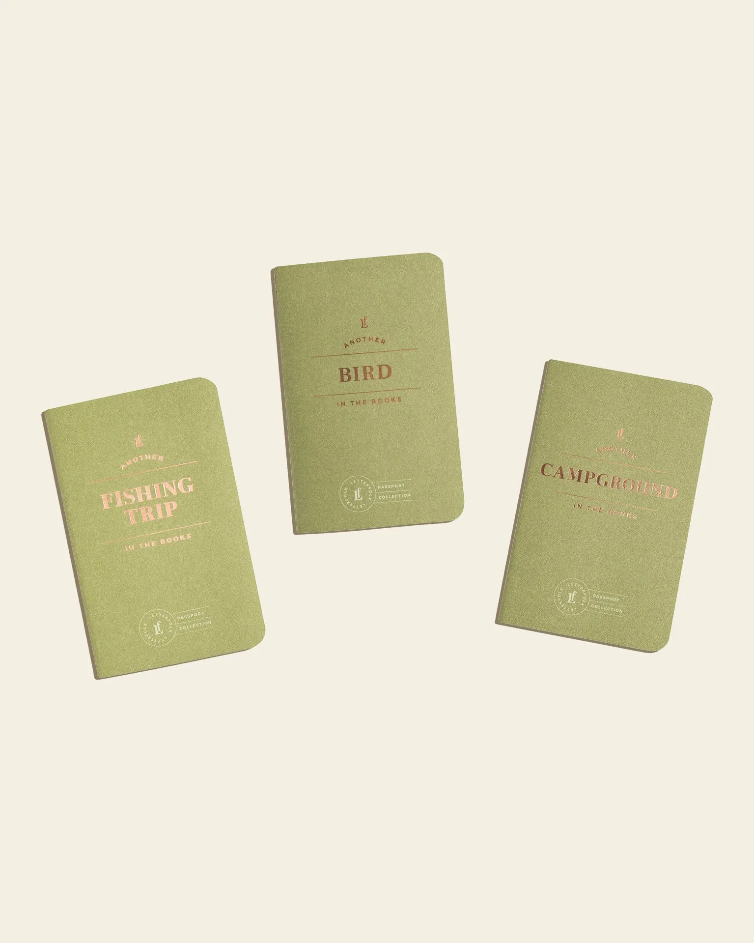 Letterfolk Passport Collection Trio: Fishing Trip, Bird, Campground