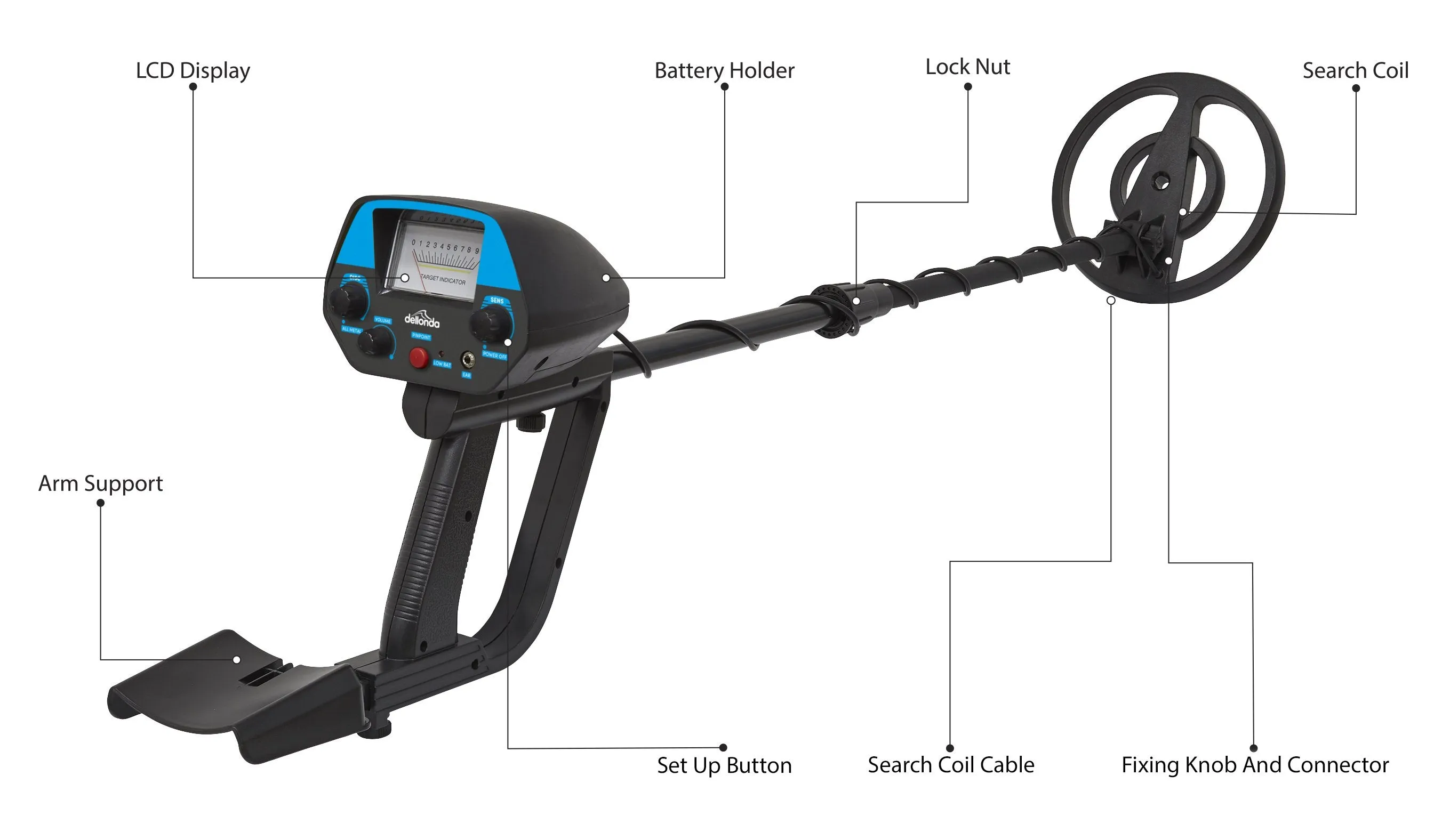 Lightweight Metal Detector with High Accuracy Pinpoint Function - DL6