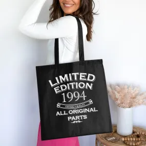 Limited Edition 1994 Tote Bag, Vintage Quality All Original Parts, Birthday Tote Bag, Cotton Bag for Life, Gift For Birthdays