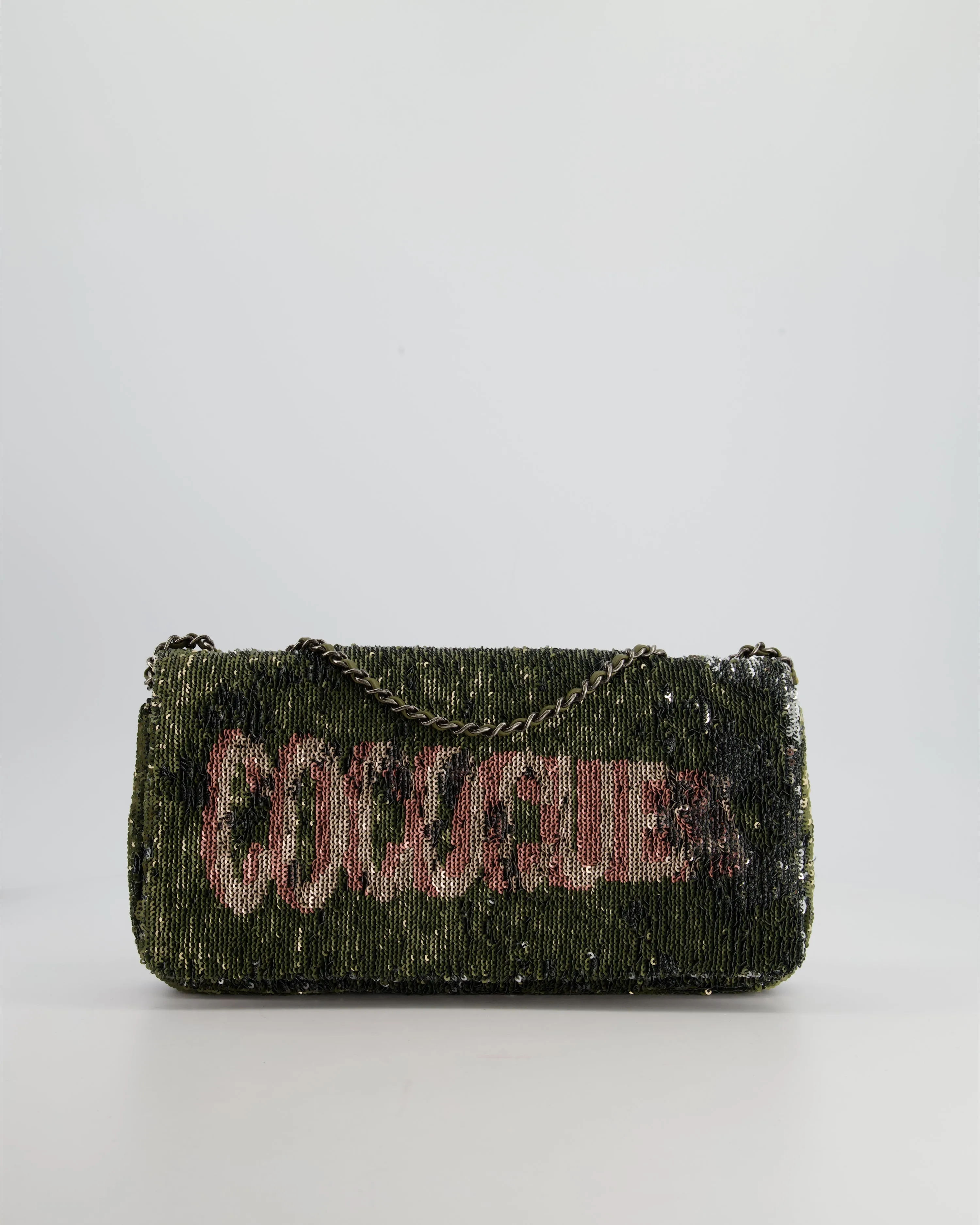 *Limited Edition* Chanel Limited Edition Khaki Sequin Coco Cuba Bag