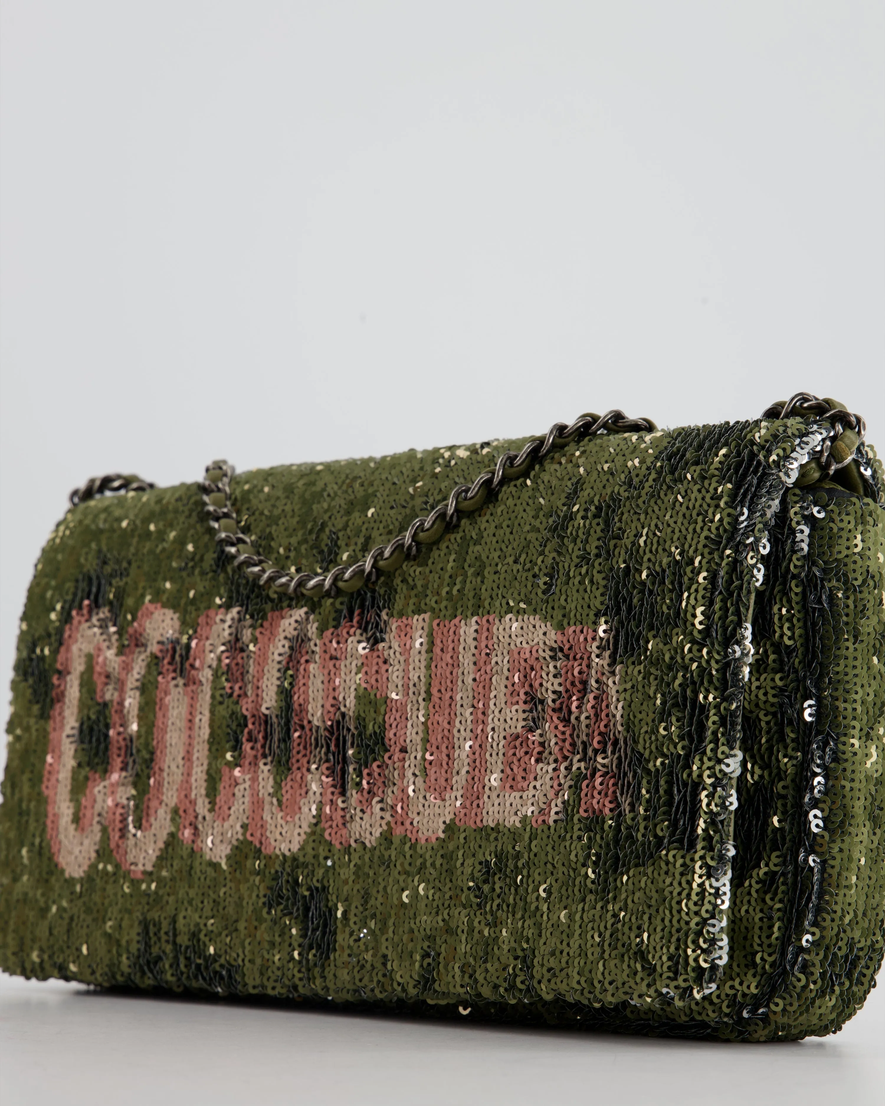 *Limited Edition* Chanel Limited Edition Khaki Sequin Coco Cuba Bag