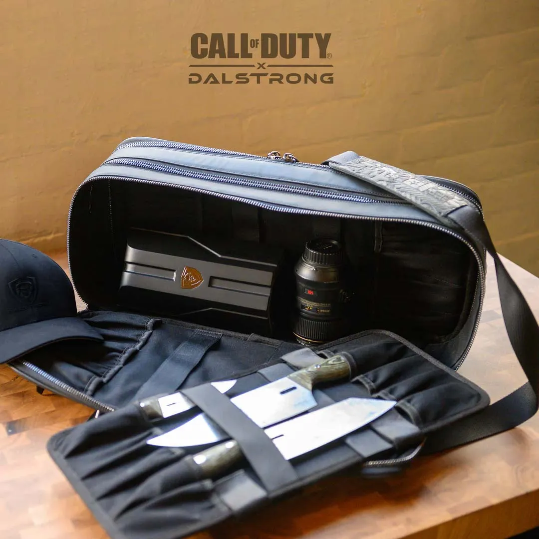 Limited Edition Leather Knife Bag | Call of Duty © Edition | Black Genuine Leather | EXCLUSIVE COLLECTOR BAG | Dalstrong ©