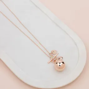 Limited Edition | LONG | Rose Gold Ball Necklace