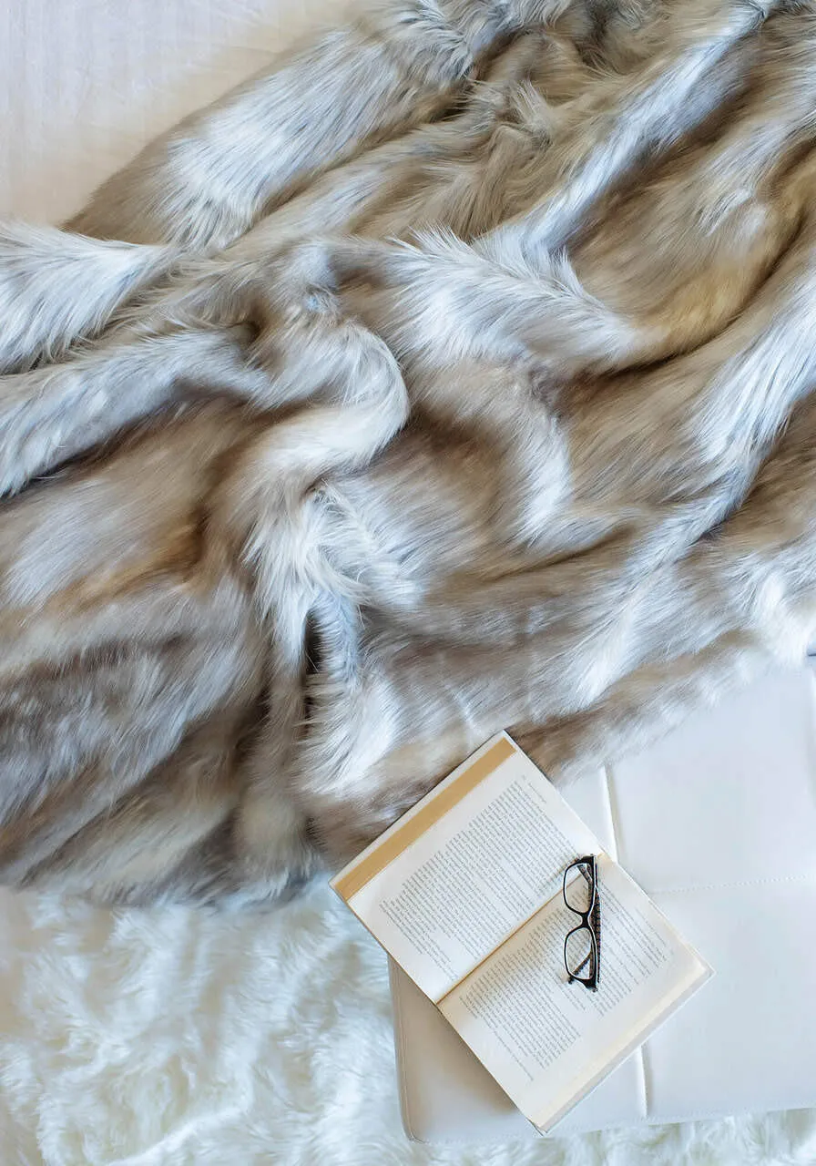 Limited Edition Siberian Fox Faux Fur Throw