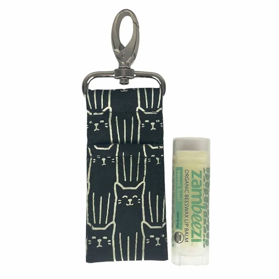 Lip Balm Bag - Cat Prints - Perfect Stocking Stuffer : Purple