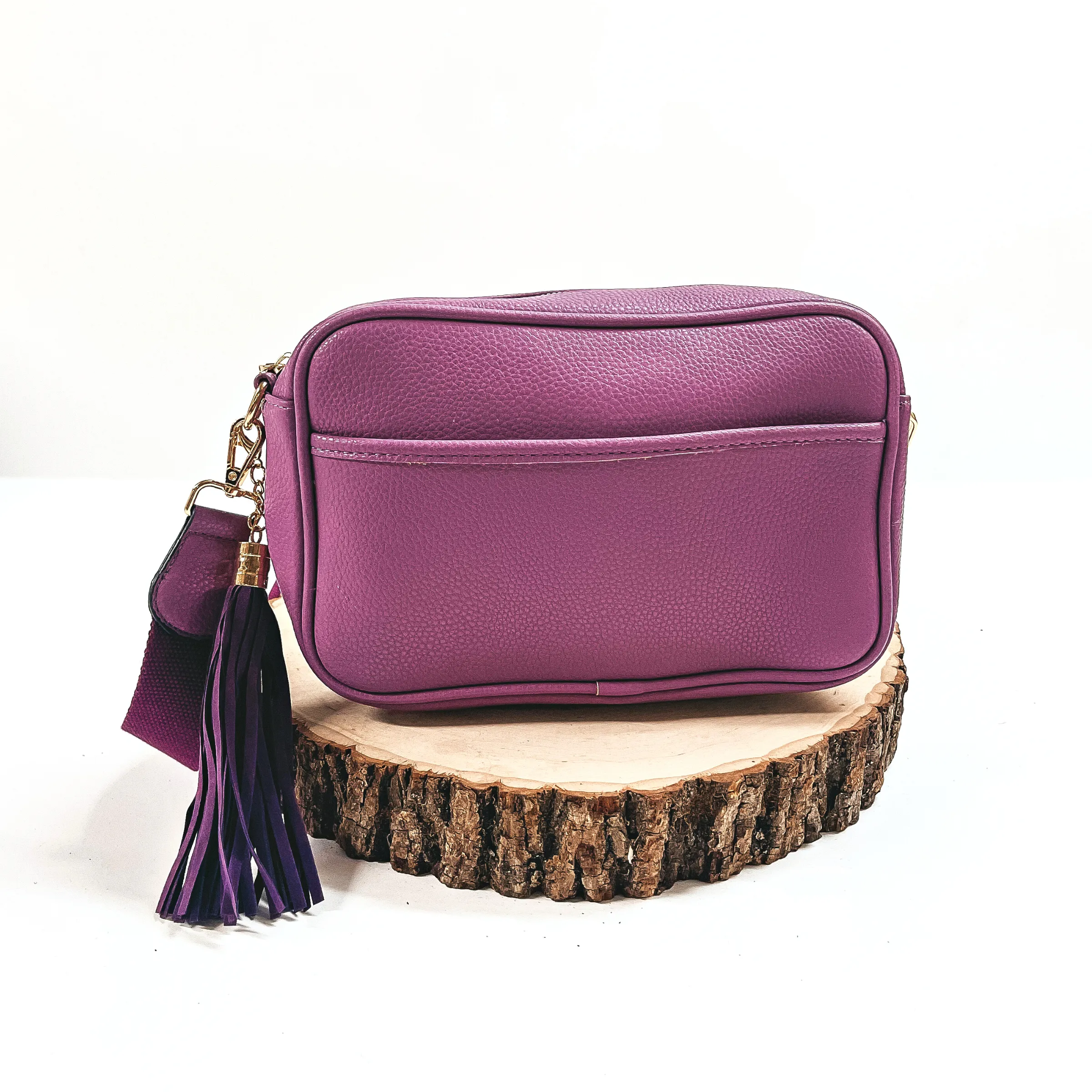 Lovin' Life Small Rectangle Crossbody Purse in Purple