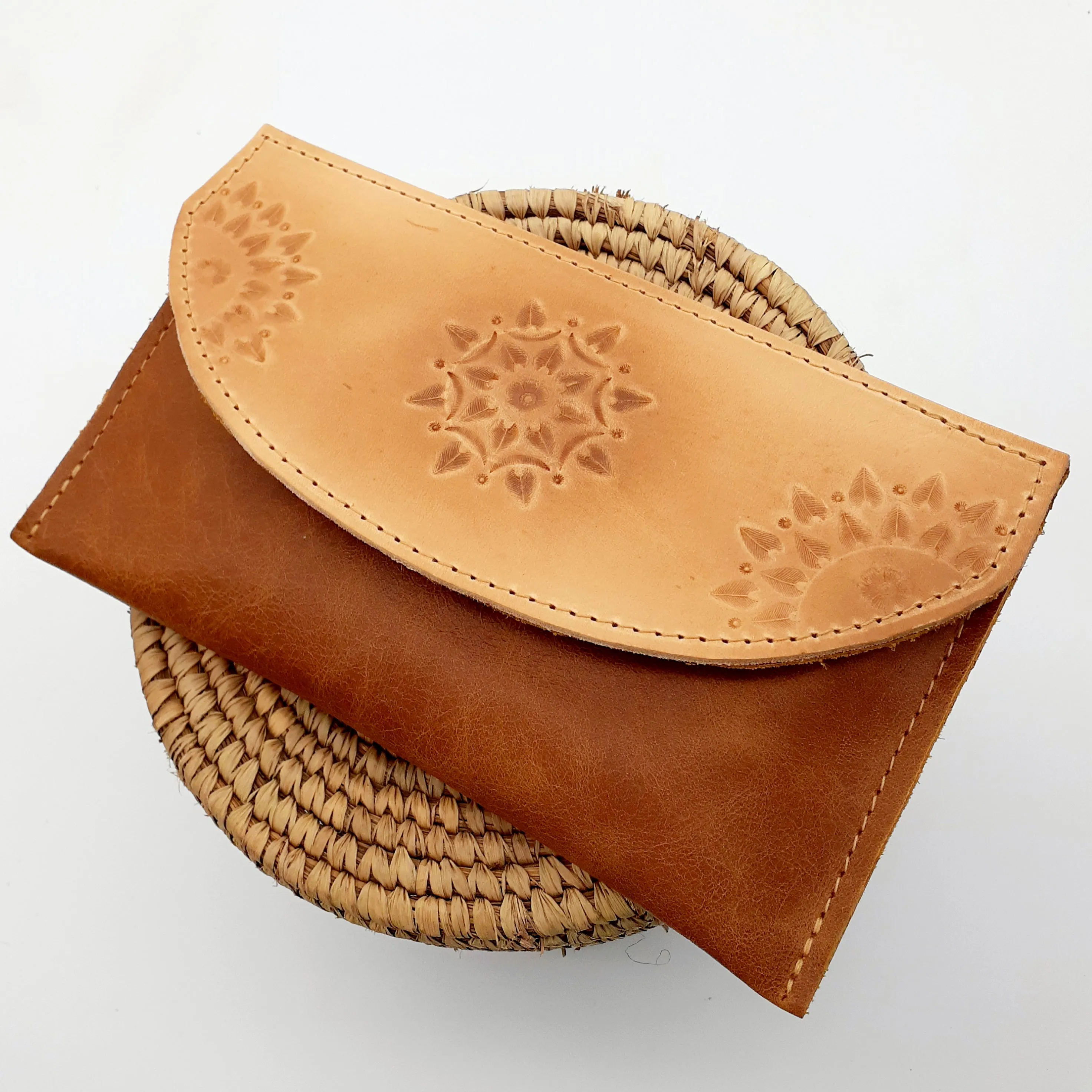 Mandala Leather Purse