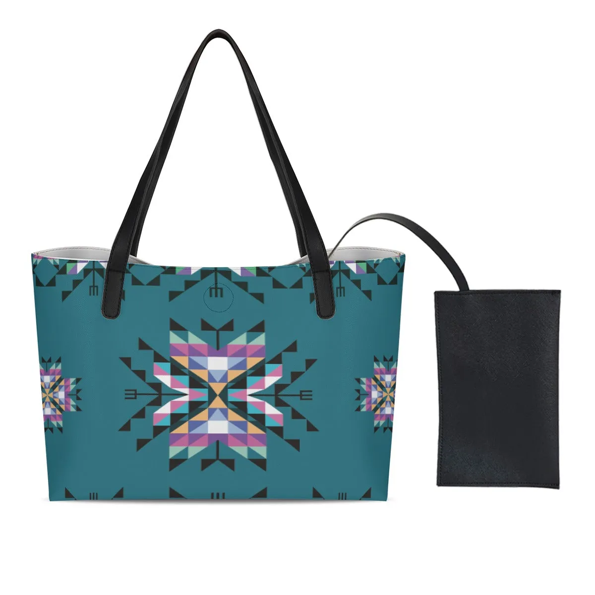 Medicine Lodge Dark Winter Shopping Tote Bag With Black Mini Purse