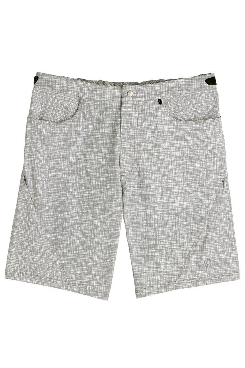 Men's Calasa Tech Swim Trunks | Light Grey/White Crosshatch