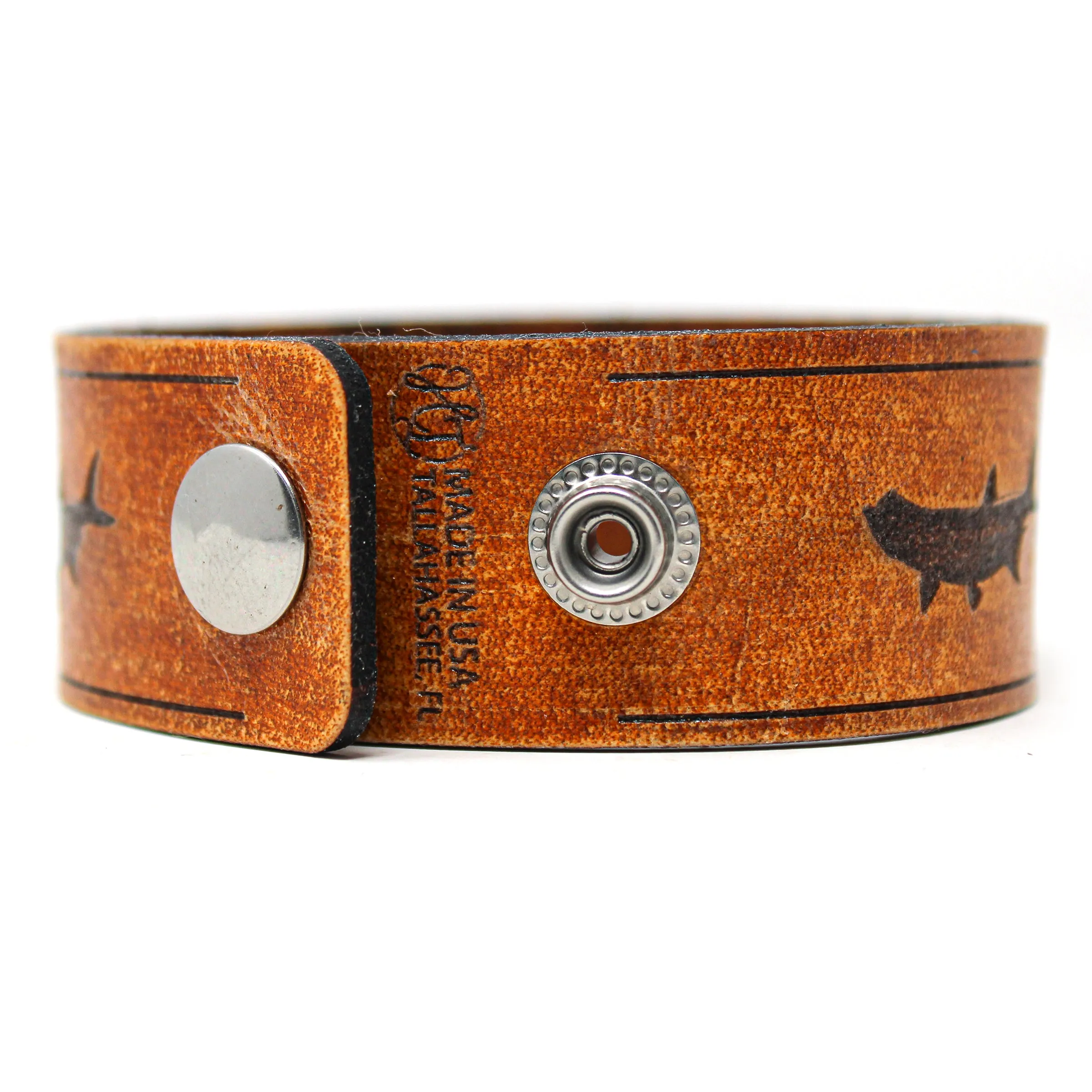 Men's Leather Wristband - The Tarpon