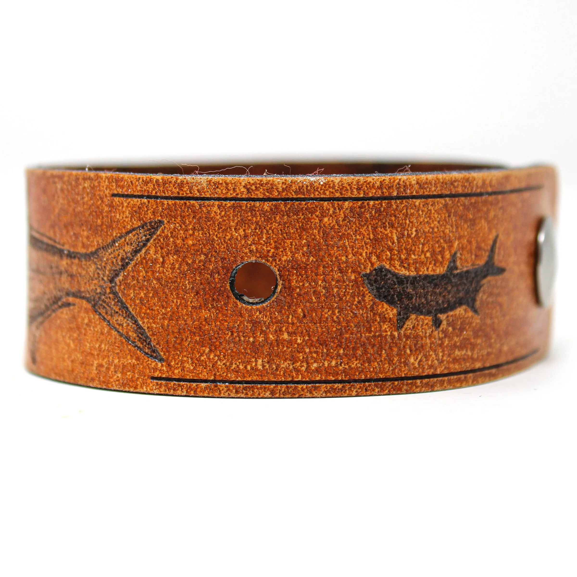 Men's Leather Wristband - The Tarpon