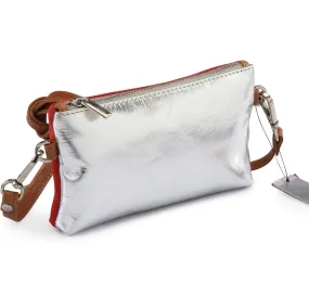 Metallic Rimor Apple Clutch Bag #LB76 silver