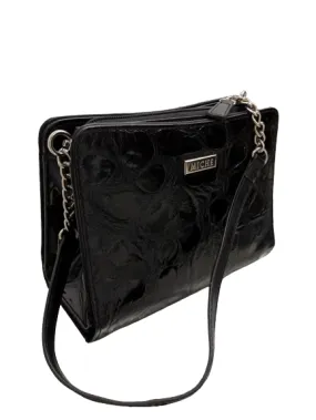 Miche Structured Black Patent Leather Purse