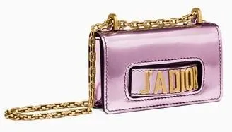 Mini J'adior Flap Bag in Metallic Leather - Pink or Gold