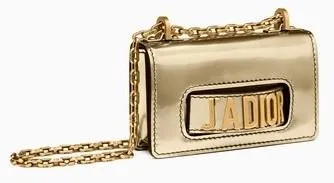 Mini J'adior Flap Bag in Metallic Leather - Pink or Gold