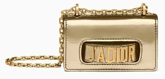 Mini J'adior Flap Bag in Metallic Leather - Pink or Gold