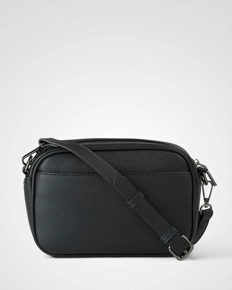 Monica Camera Crossbody Bag - Black/Gunmetal