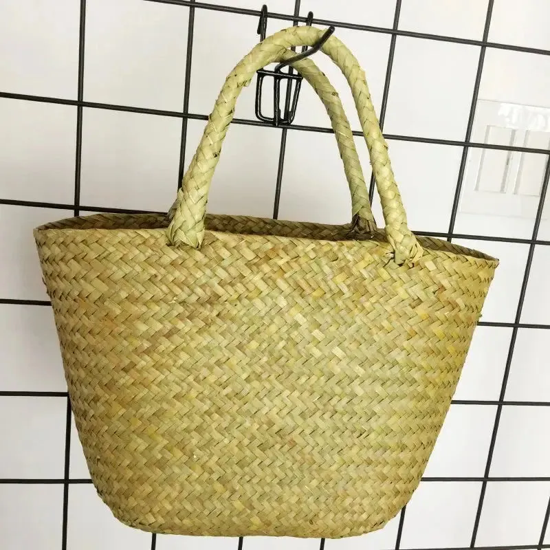 Natural Seaweed Handmade Woven Bag