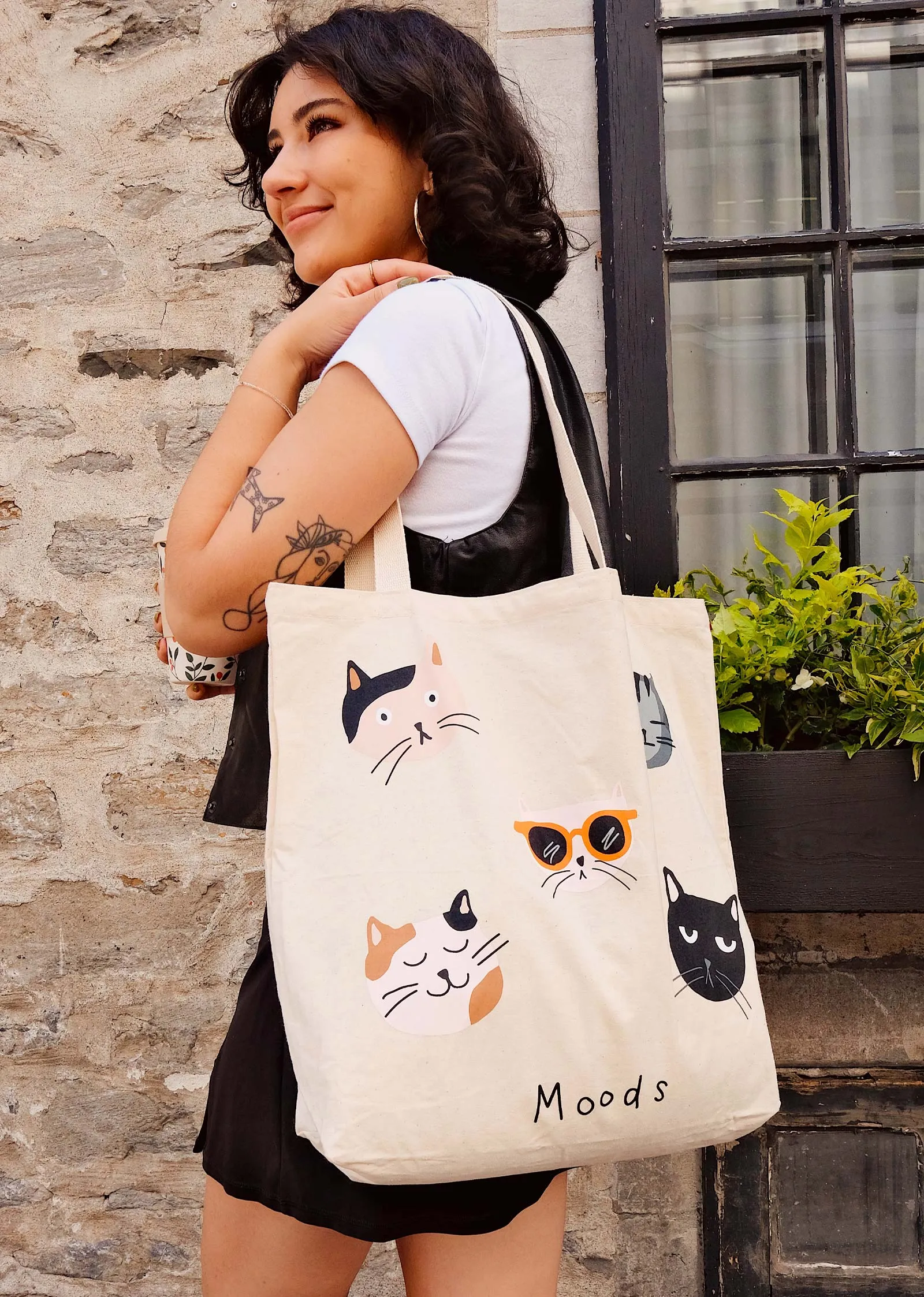 Natural tote bag - Kitten Moods