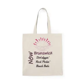 New Brunswick Dirt Diggin' Beach Babe Natural Tote Bag