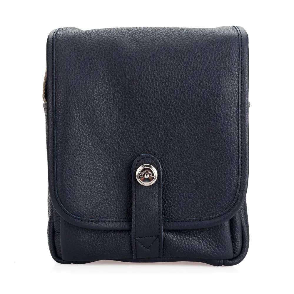 Oberwerth George Small Leather Camera Bag, Dark Blue