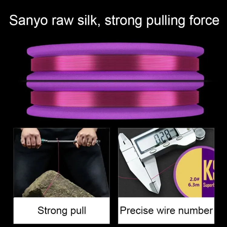 Outdoor Fishing Anti-tangle Sanyo Raw Silk PE Reinforcement Line Set, Size: 2.5(5.4m)