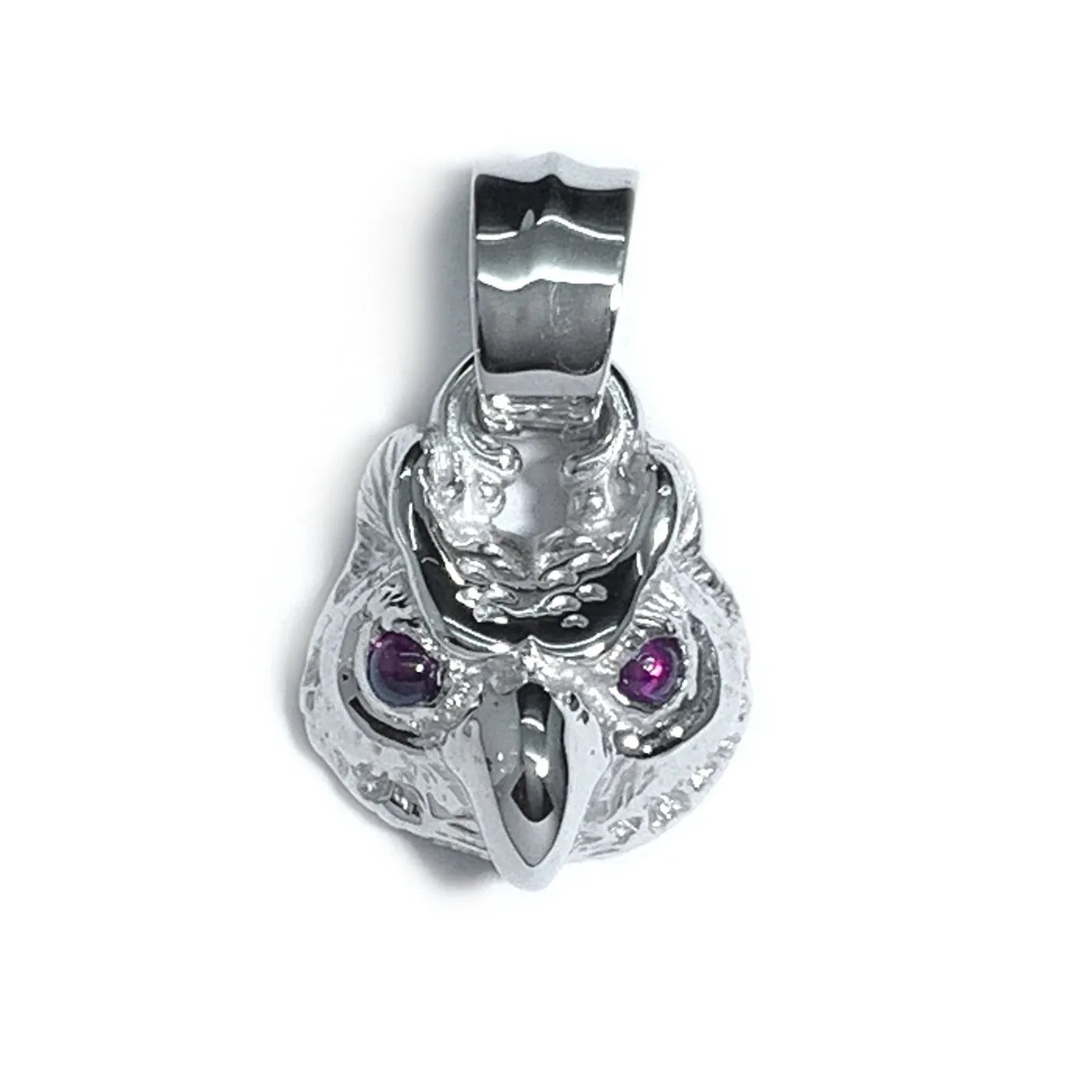 Owl Charm with Stone Eyes Custom Plated