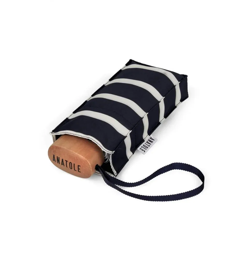 Pablo White Striped Navy Umbrella