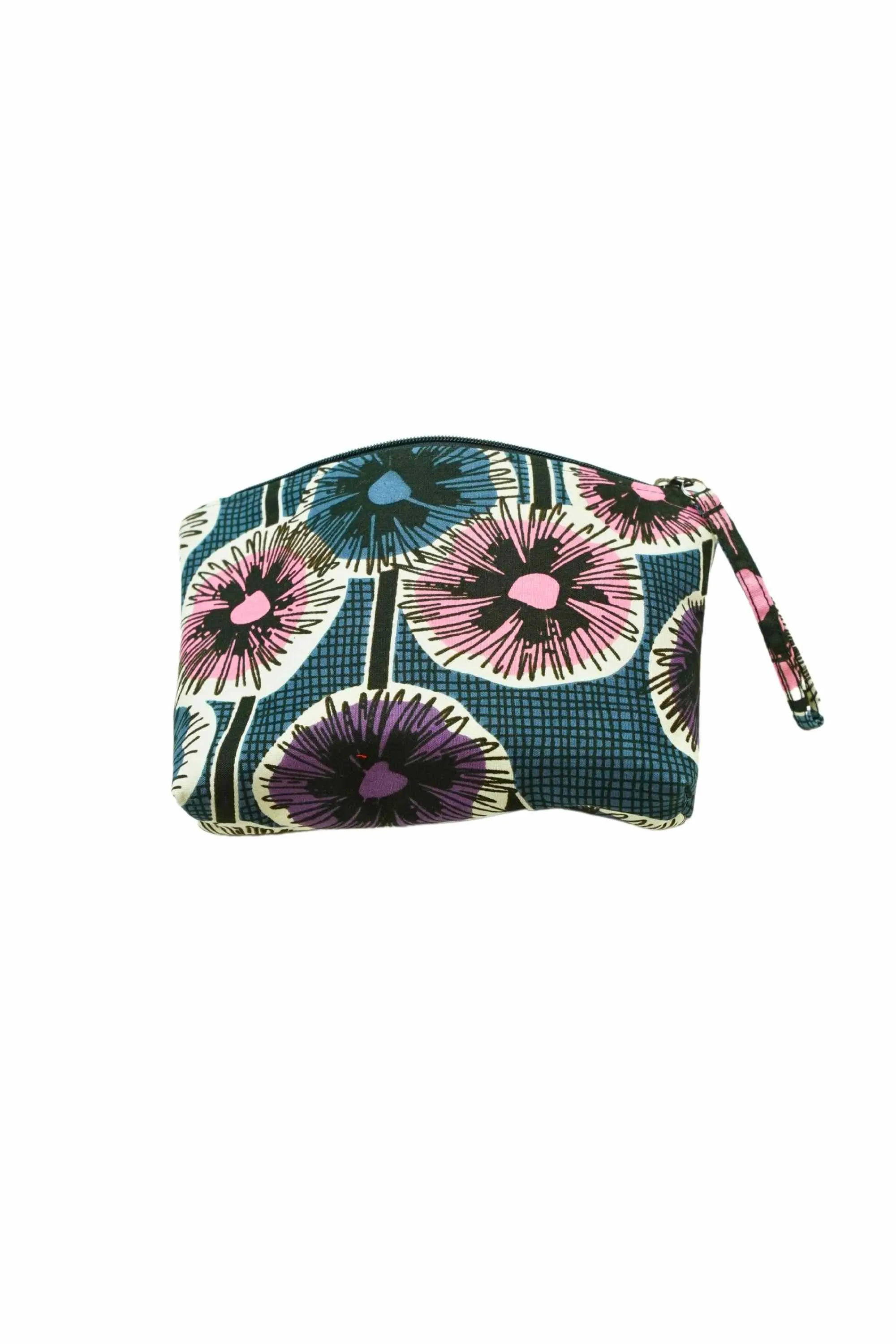 Paki Reversi Pouch Bag -  African Ankara Wax Cotton Print -18