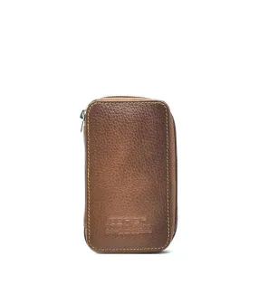 Parker - LP4 Leather saddle zip pouch for razor and blade