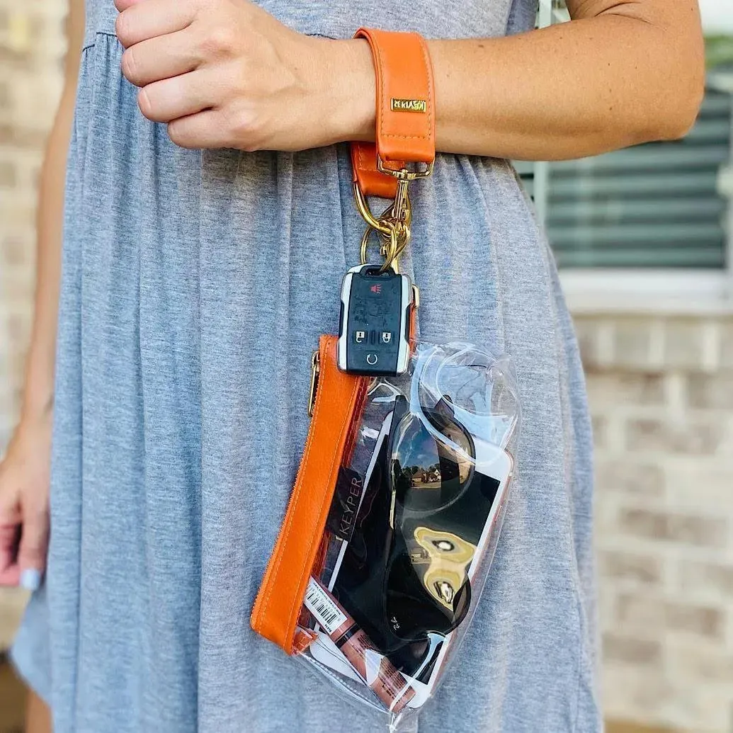 Persimmon Vegan Leather 2-Piece Wristlet Set