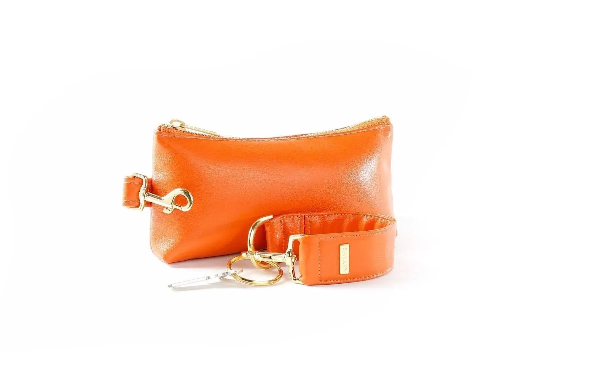 Persimmon Vegan Leather 2-Piece Wristlet Set