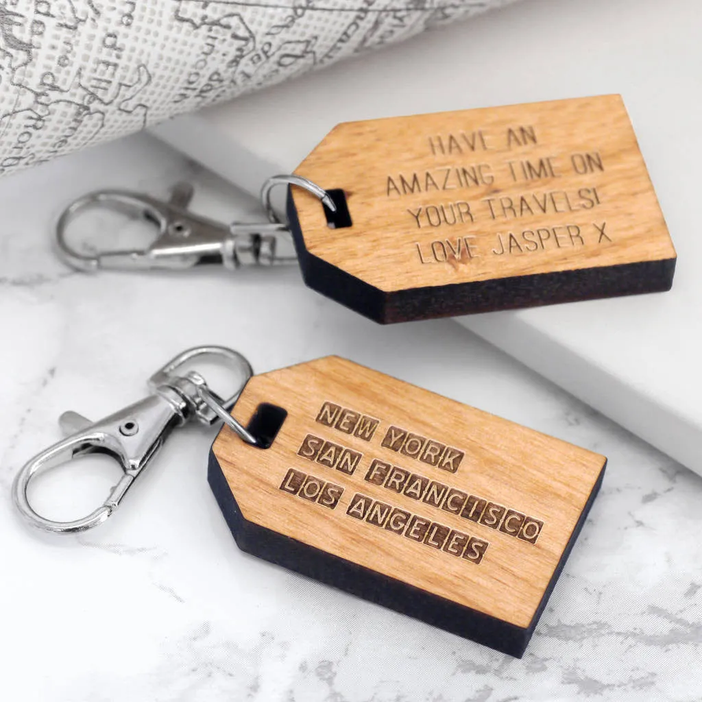 Personalised Mini Favourite Places Travel Tag