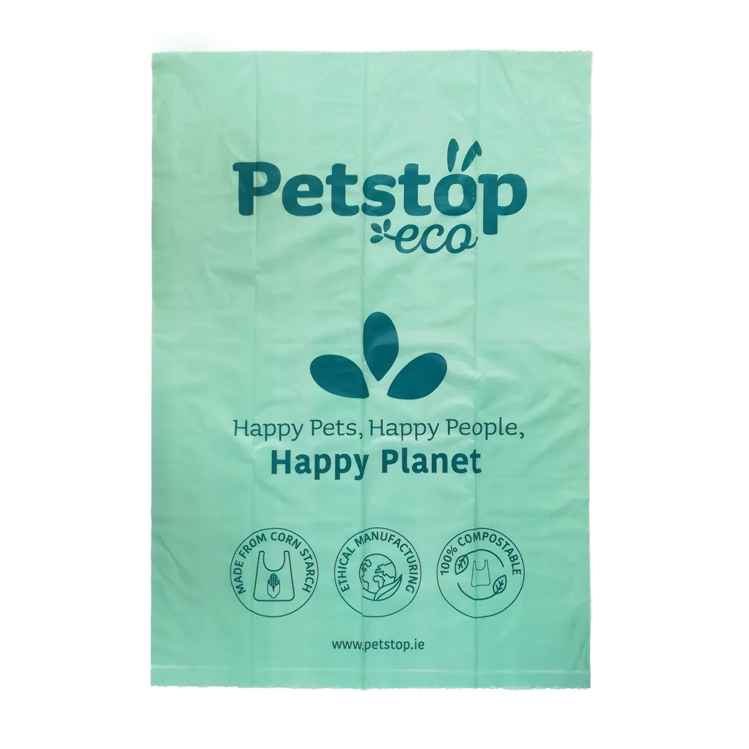 Petstop Eco - Compostable Poop Bags - 'Grab & Go' Single Roll