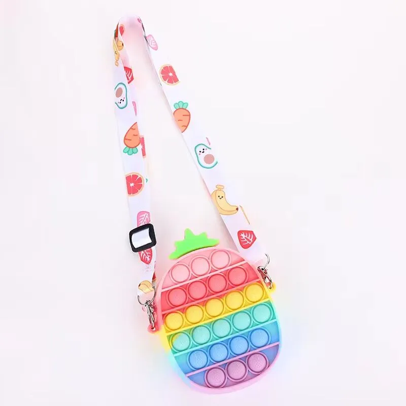 Pineapple Popper Fidget Crossbody Bag